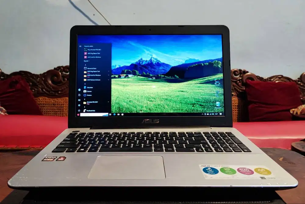 Laptop Gaming Asus AMD A12 VGA R7+R8 M435DX RAM 8GB HDD 500GB Mulus