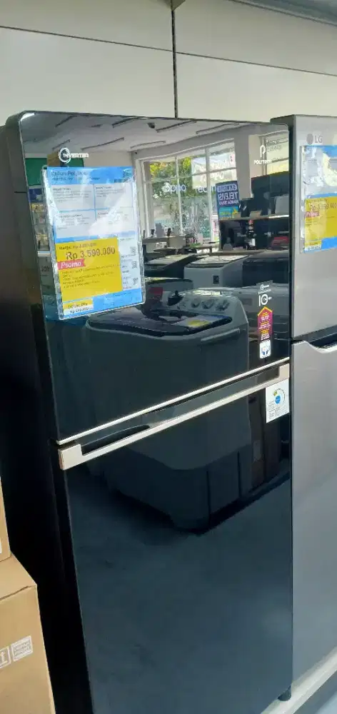 Kulkas 2 pintu Polytron Belleza Jumbo Inverter