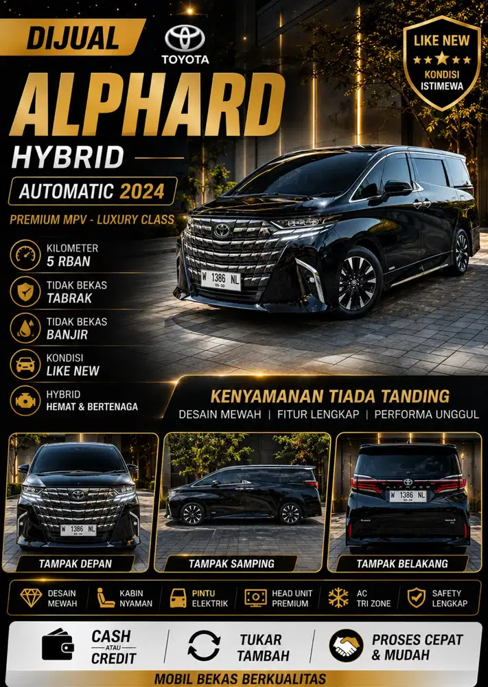 [KM 5RBan!] Toyota Alphard 2.5 Hev Hybrid Automatic 2024