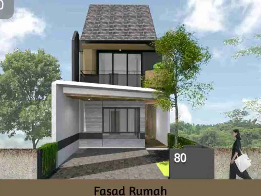 Dijual Rumah baru 2 lt 5,75 x 24 m2 di Rempoa Tangsel lt 139 m2 lb 170 m2 ada 4+1 kt 3+1 km Shm hadap Timur,carport 2mobil, row jln 3 mobil, Survei & nego yuk