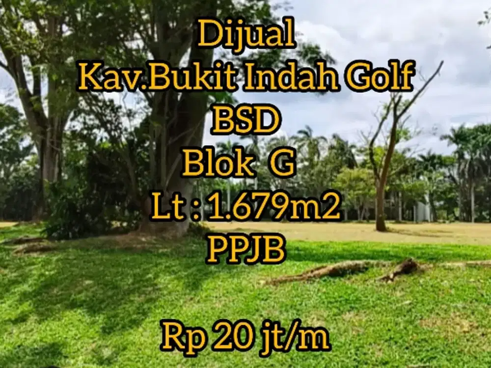 Jual Cepat Kavling Bukit Indah Golf Lt. 1679 BSD Tangerang