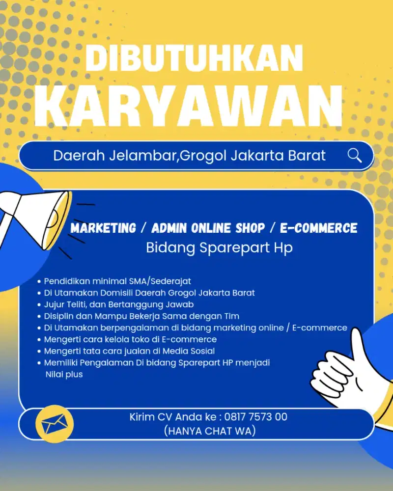 MARKETING & ADMIN ONLINE SHOP / E-COMMERCE