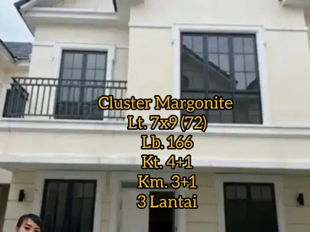 Disewakan Rumah 3 Lantai Margonite Lavon Suvarna Cikupa Tangerang