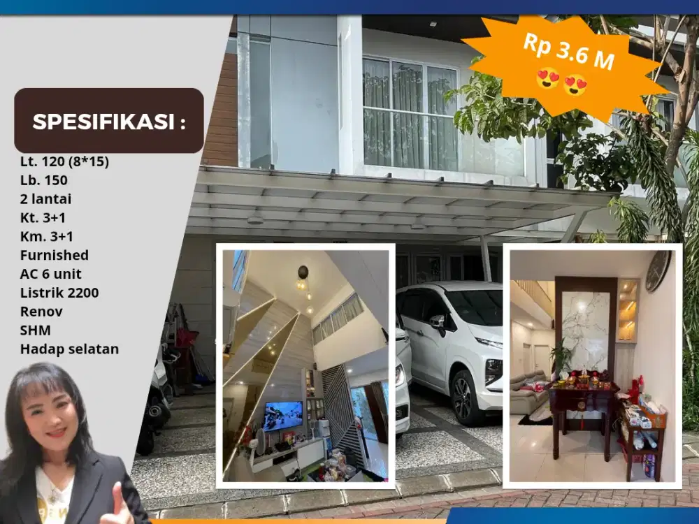 Rumah Bagus Furnished Riveria Puri Metland Cipondoh Tangerang
