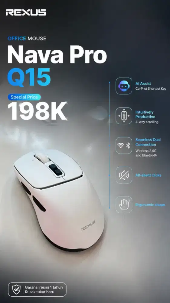 Mouse bluetooth rexus nava pro q15