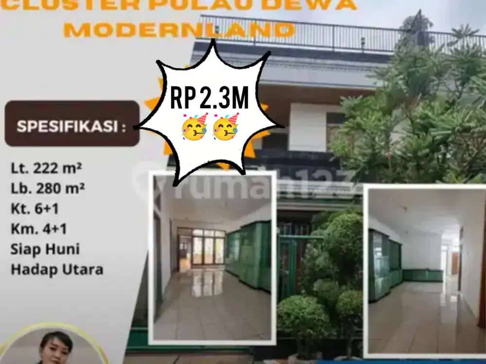 Jual Murah Cluster Pulau Dewa Modernland Tangerang