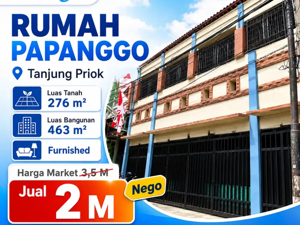 Dijual Rumah Besar 463m² di Tanjung Priok, Jakarta Utara – Aset Lelang Murah Bawah Pasar NEGO!