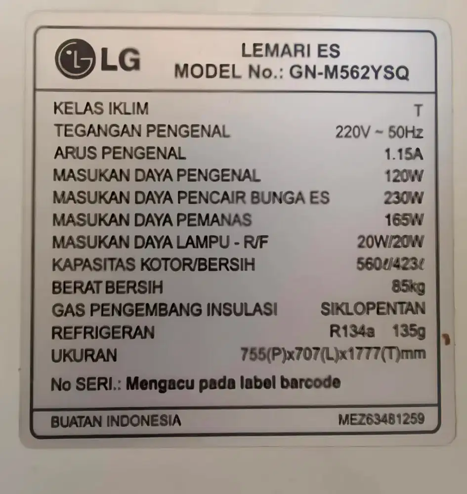 Modul PCB kulkas LG