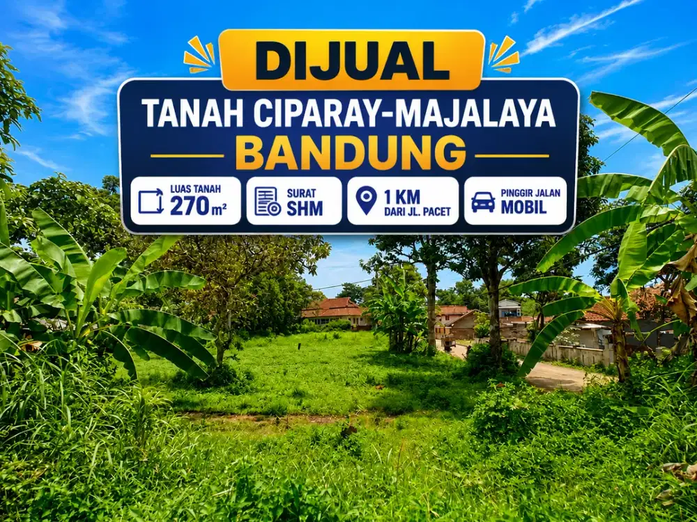Lahan Matang! Tanah Dijual Bandung Area Ciparay