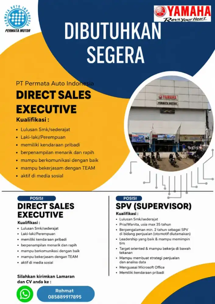 Dibutuhkan SPV Sales