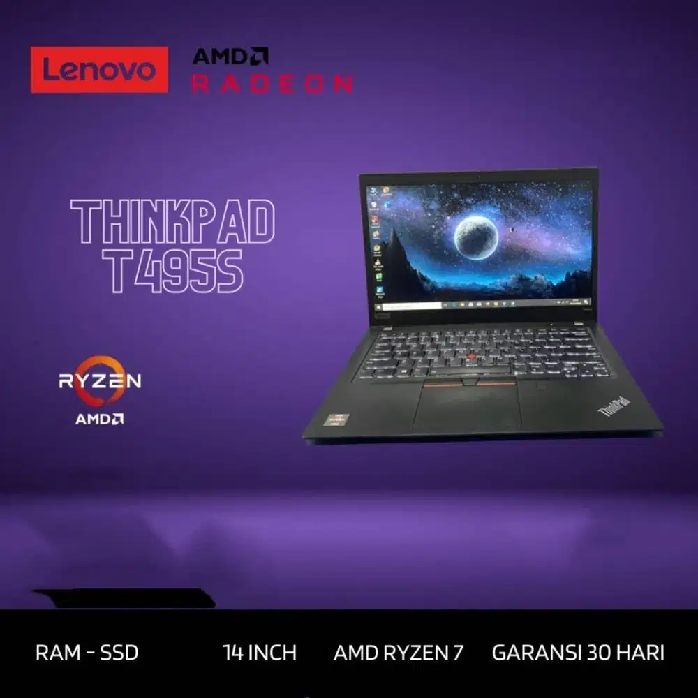 Lenovo Thinkpad T495s AMD Ryzen 7 Pro 3700u RAM 16GB *RC