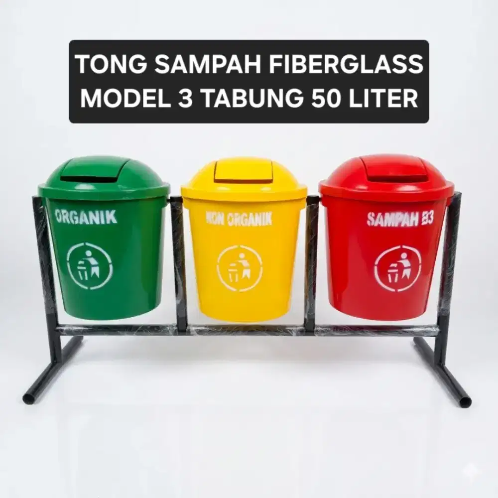 TONG SAMPAH FIBERGLASS 3 TABUNG 50 LITER