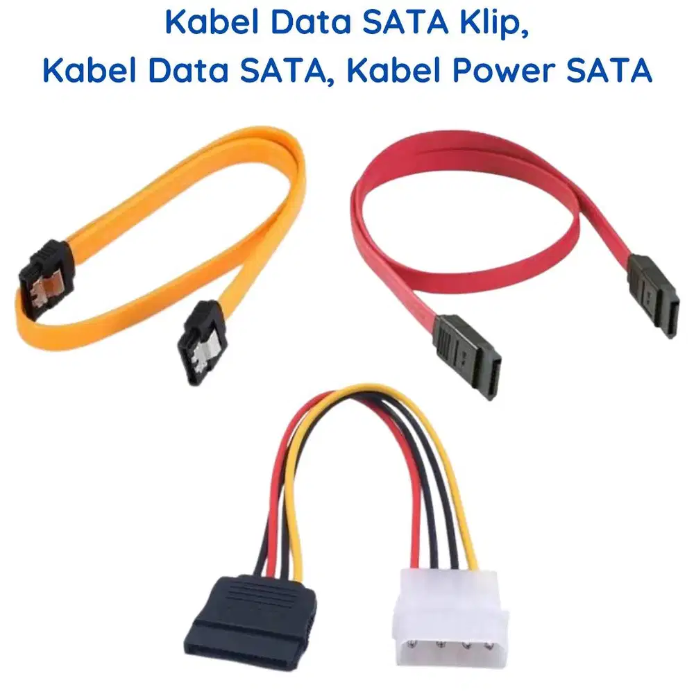 Kabel Data Sata III/Power Sata/Data Sata 3 Clip Besi High Speed 6 Gbps