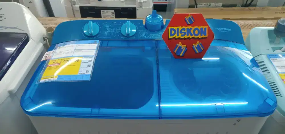 Mesin Cuci 2 tabung POLYTRON Mesin Cuci 2 Tabung 8 kg Primadona Giant