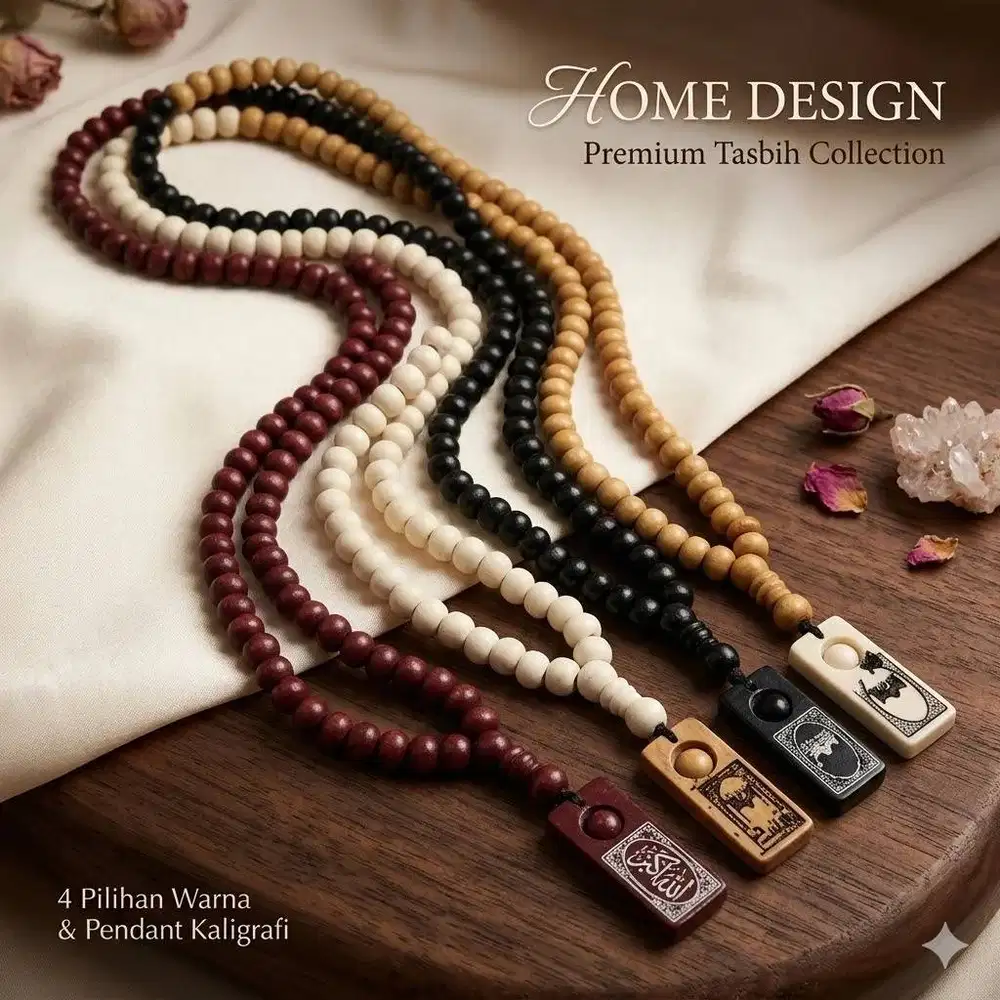TASBIH KAYU 99 BUTIR UKURAN 8MM SOUVENIR HAJI UMROH HAJATAN IBADAH