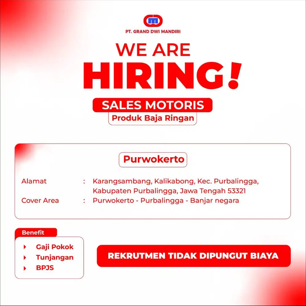 Sales Motoris Produk Baja