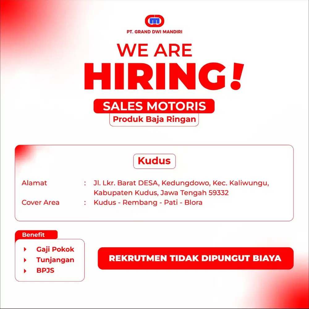 Sales Motoris Produk Baja