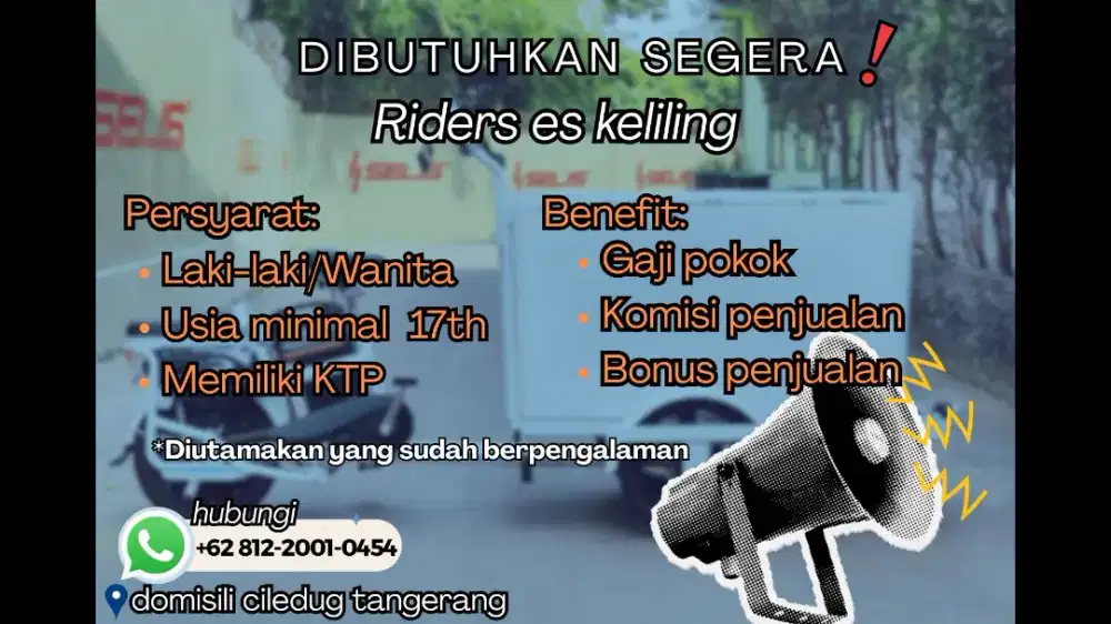 LOWONGAN KERJA. Sebagai Rider Minuman Kopi