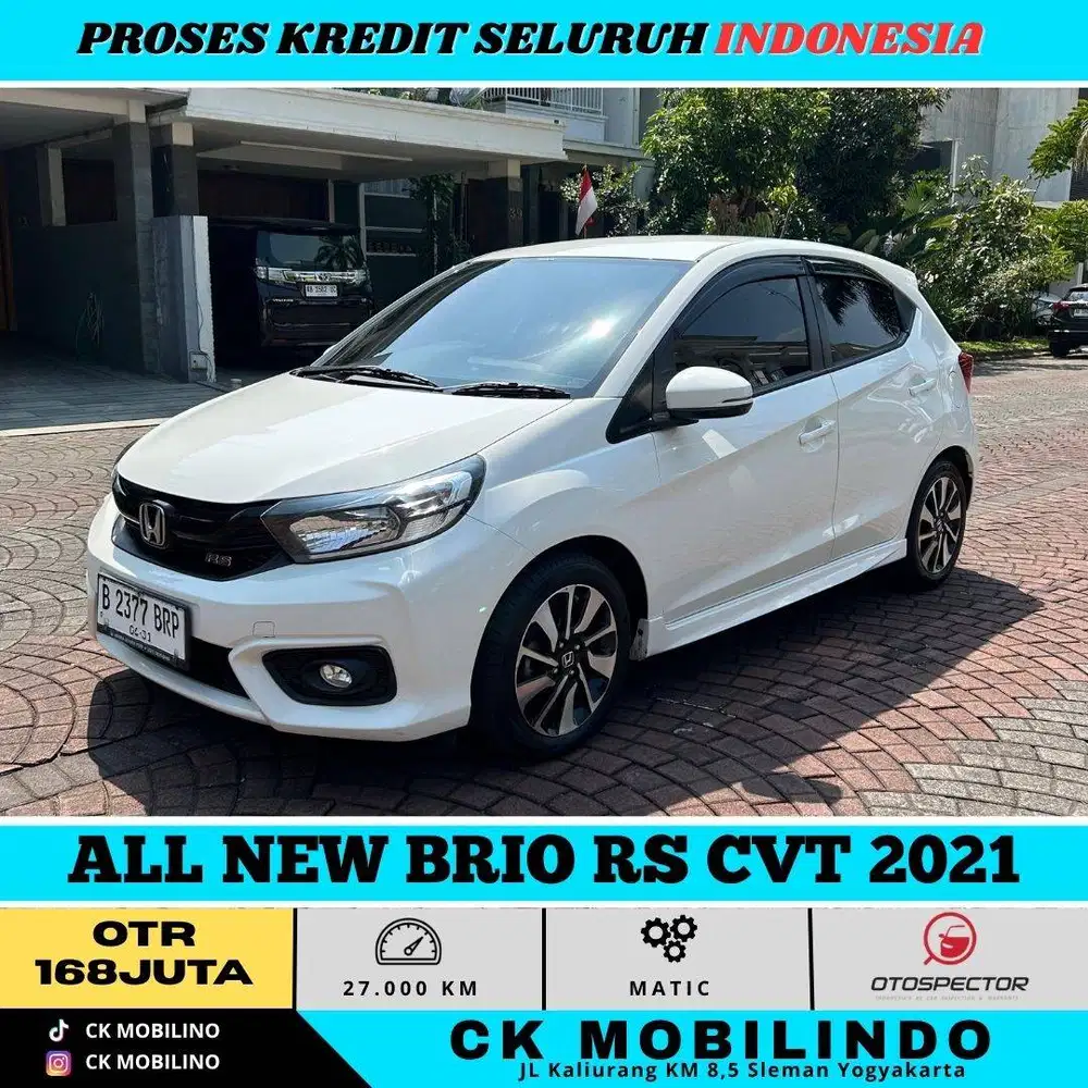 ALL NEW BRIO RS CVT 2021 km 20rb antik bs kredit