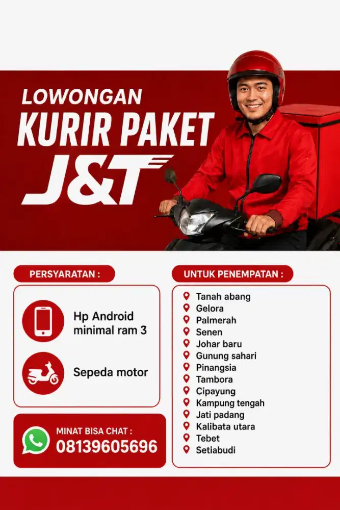 Lowongan kurir paket J&T