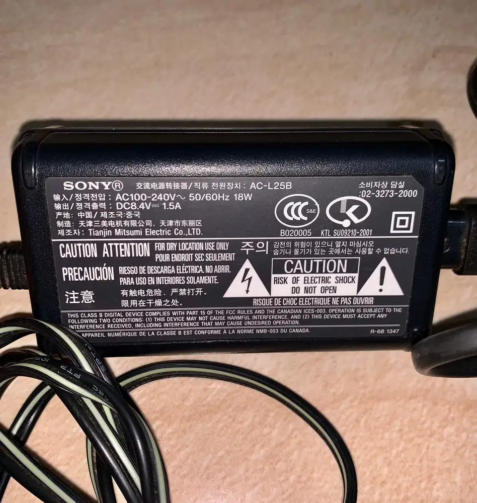 adapter handycam sony AC-L25B/AC-L200