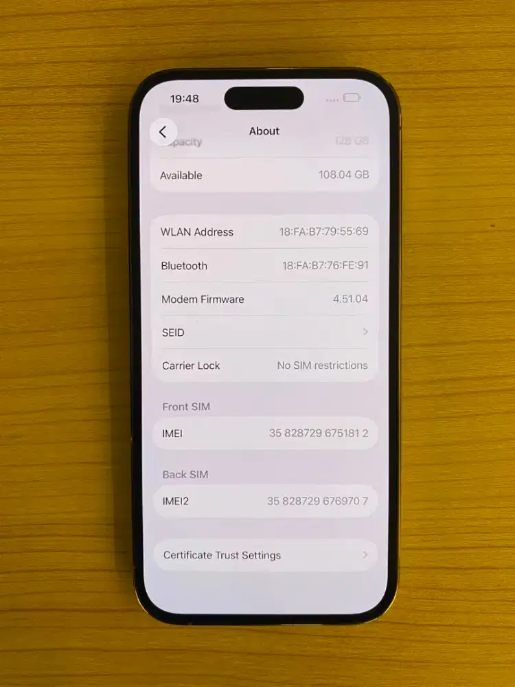 iPhone 14 pro 128
fc id on
tt on
 jernih d/b
fullset
semua normal
