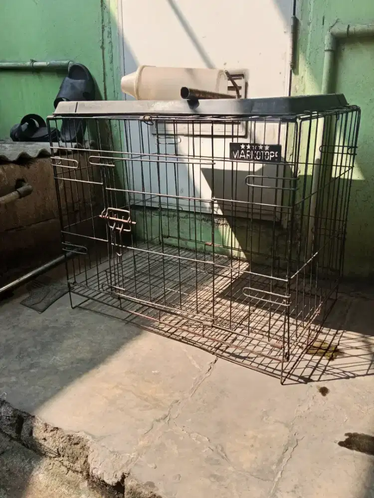 Kandang kucing besi,box penyimpanan makanan dan perlengkapan+patcargo