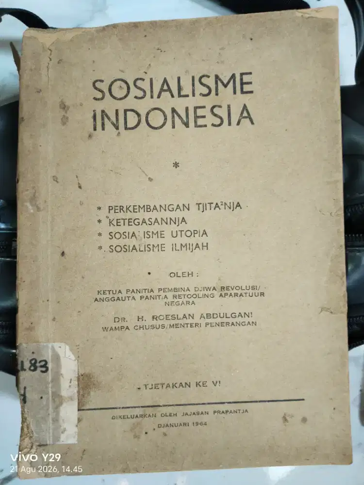 Sosialisme Indonesia. Roeslan Abdulgani