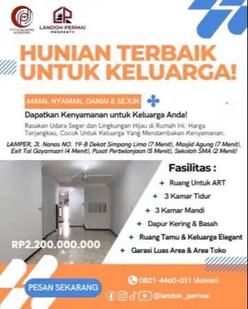 DIJUAL RUMAH MODERN MINIMALIST