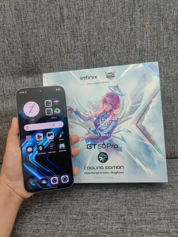 infinix Gt 50 pro Cooling edition 12/256 Fulset ori likenew garansi