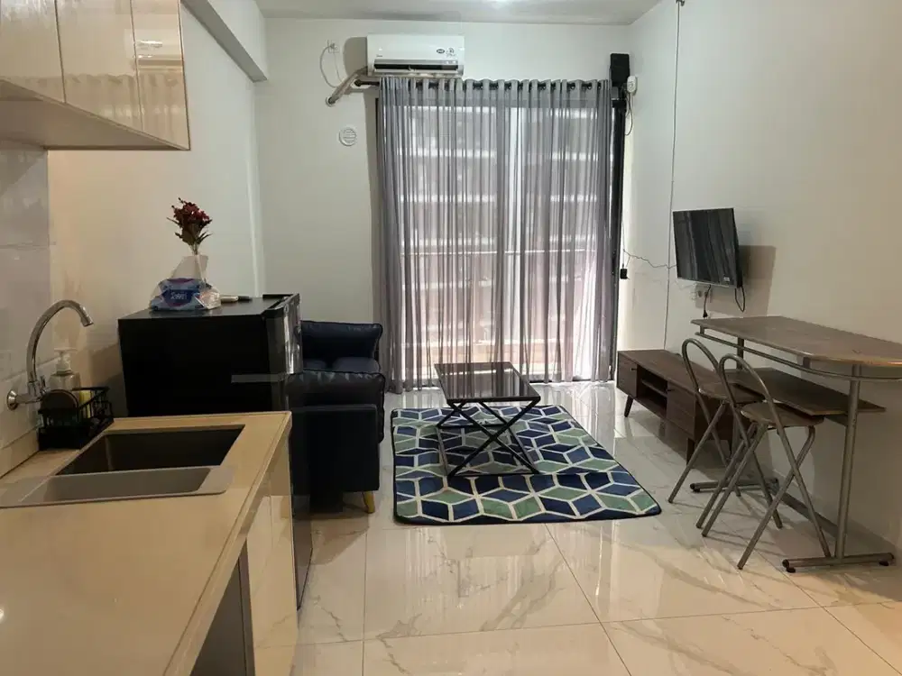 Dijual Apartemen Sky House BSD, Tower Jervois, 2 BR, 42,52 M², Full Furnished, Rp 850 Juta Nego
