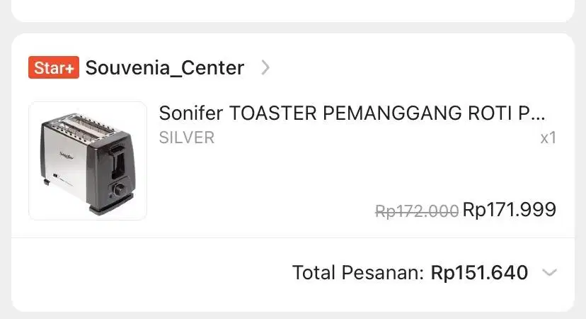 Toaster panggangan roti