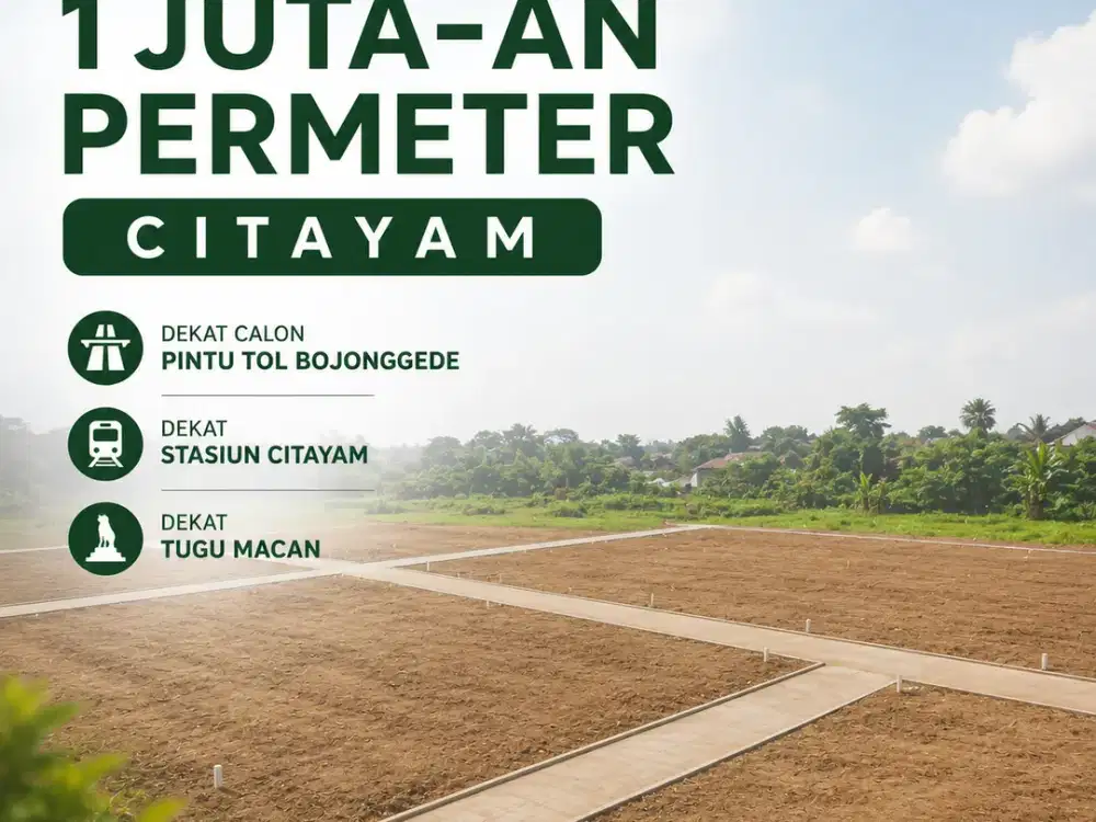 Tanah Kavling Murah Citayam, Dekat Calon Tol Depok-Antasari. SHM