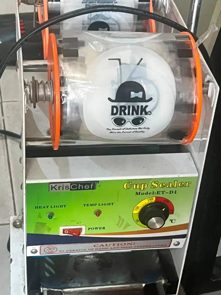 CUP SEALER MESIN SEALER GELAS PLASTIK KONDISI 99 PERSEN