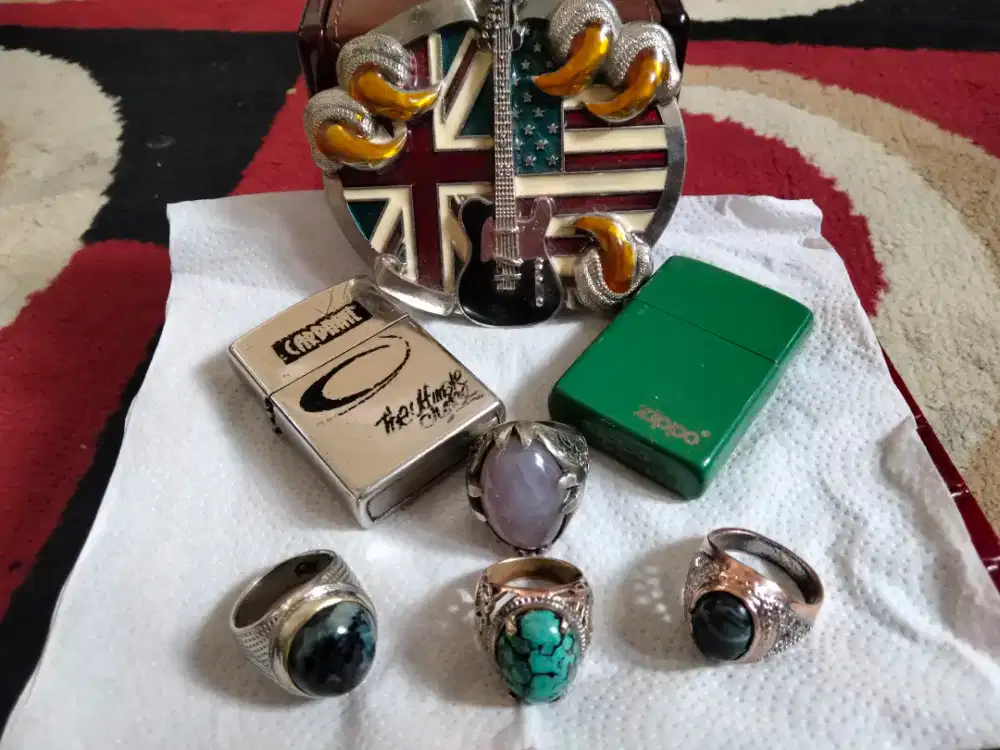 Borongan batu akik + zippo