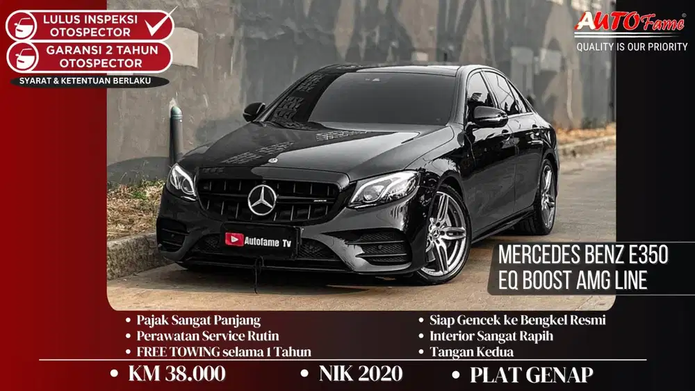 Mercedes Benz E350 EQ Boost AMG Line Black On Black NIK 2020