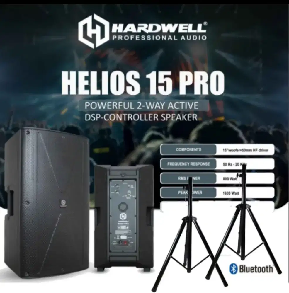 Speaker aktif 15 inch hardwell Helios 15pro professional 800Watt