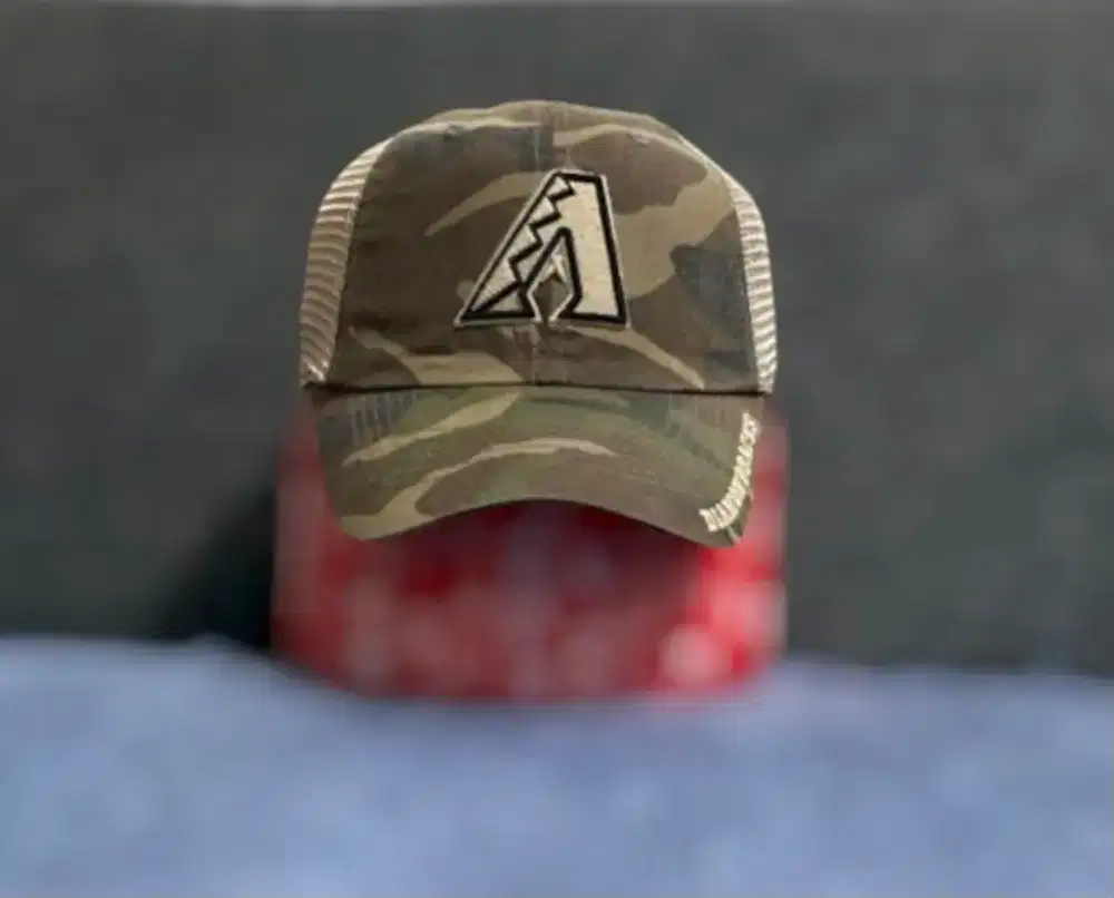 Topi Arizona Diamondbacks Green Camo Trucker Hat Original Second
