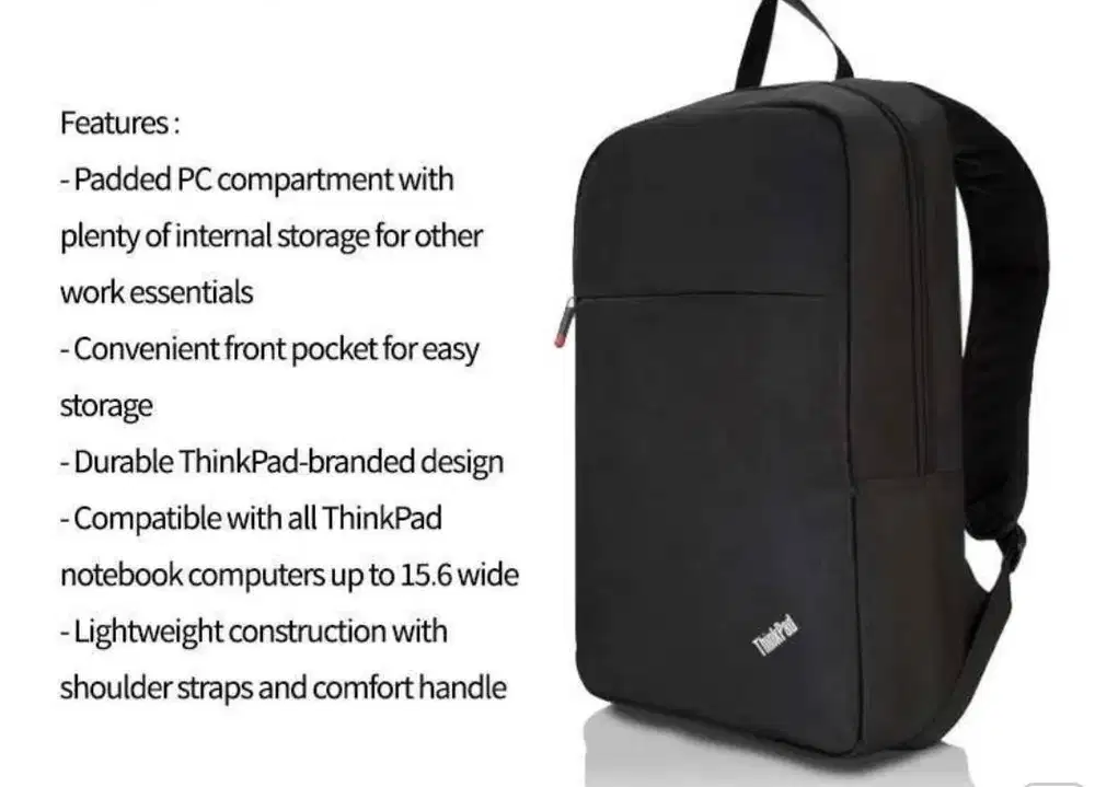 Lenovo ThinkPad 15.6 Basic Backpack - Original