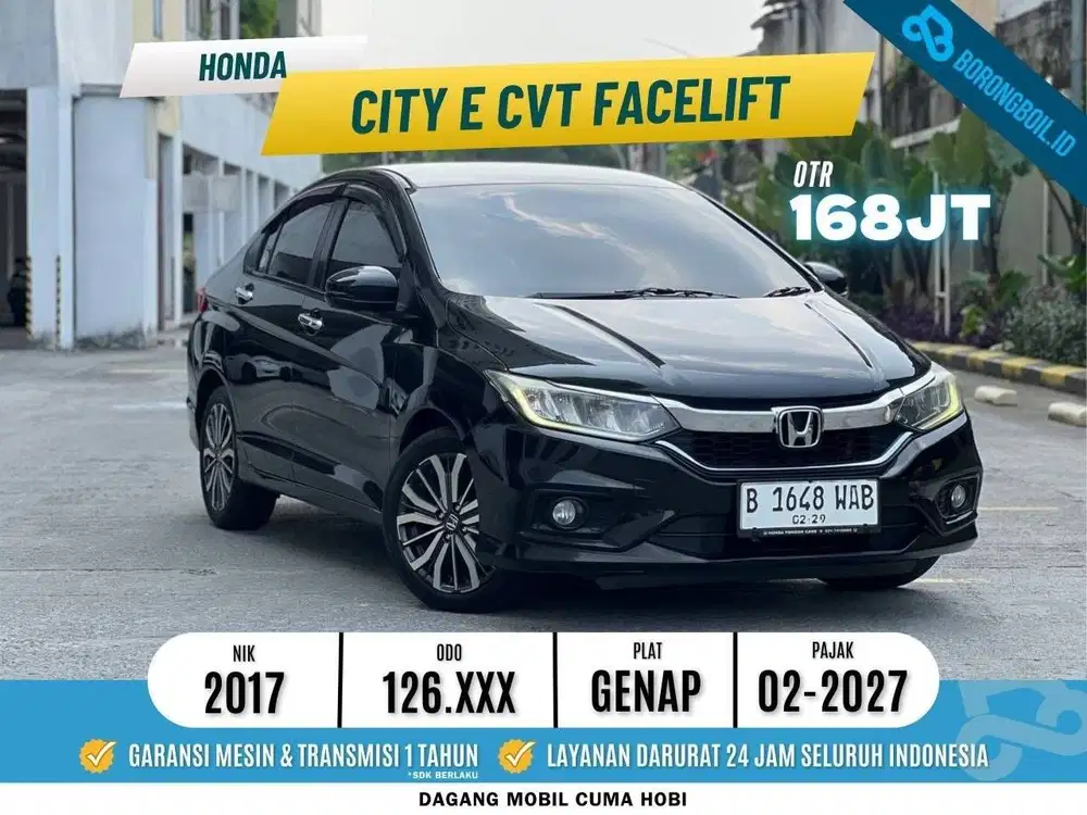 Honda City E CVT Facelift 2017 Hitam DP 3 JUTA