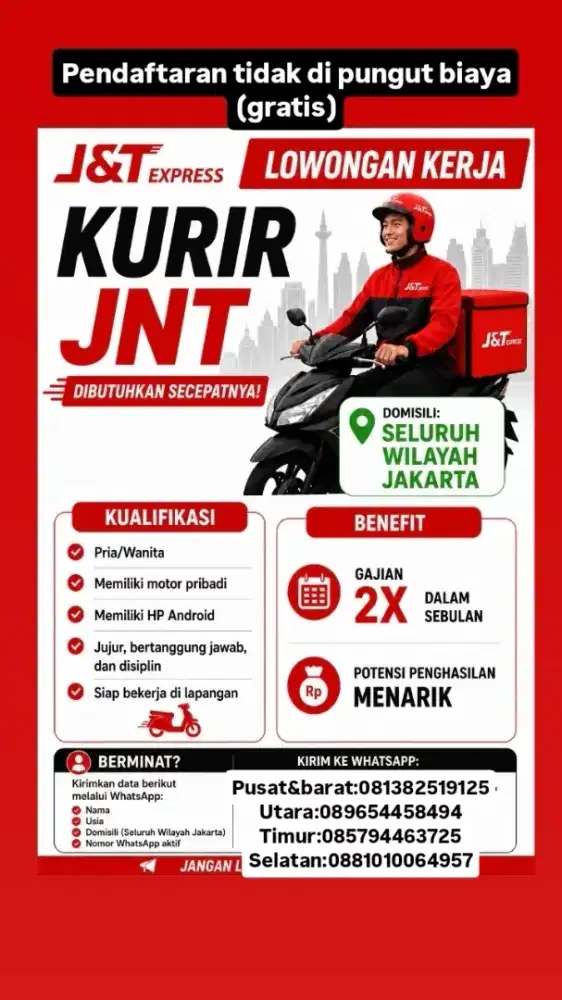Dibutuhkan segera driver jnt