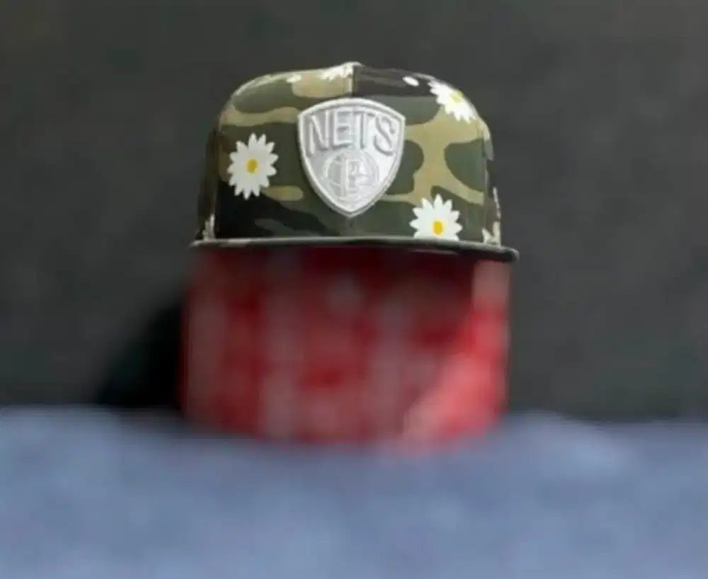 Topi Snapback Adidas x NBA Brooklyn Nets Camo Daisy Edition Second