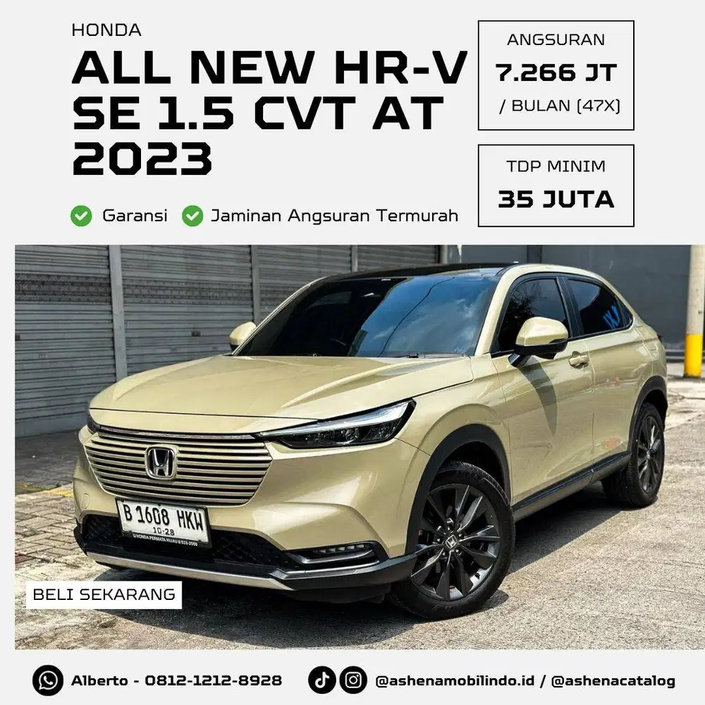 [DP 35JT] All New HRV SE 1.5 CVT AT 2023 Sand Khaki Panoramic Sunroof
