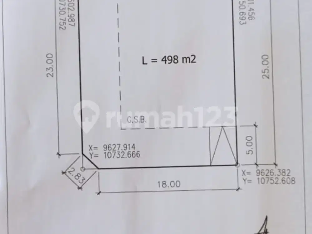 Dijual Kavling di Sutera Palma Luas 498 M2