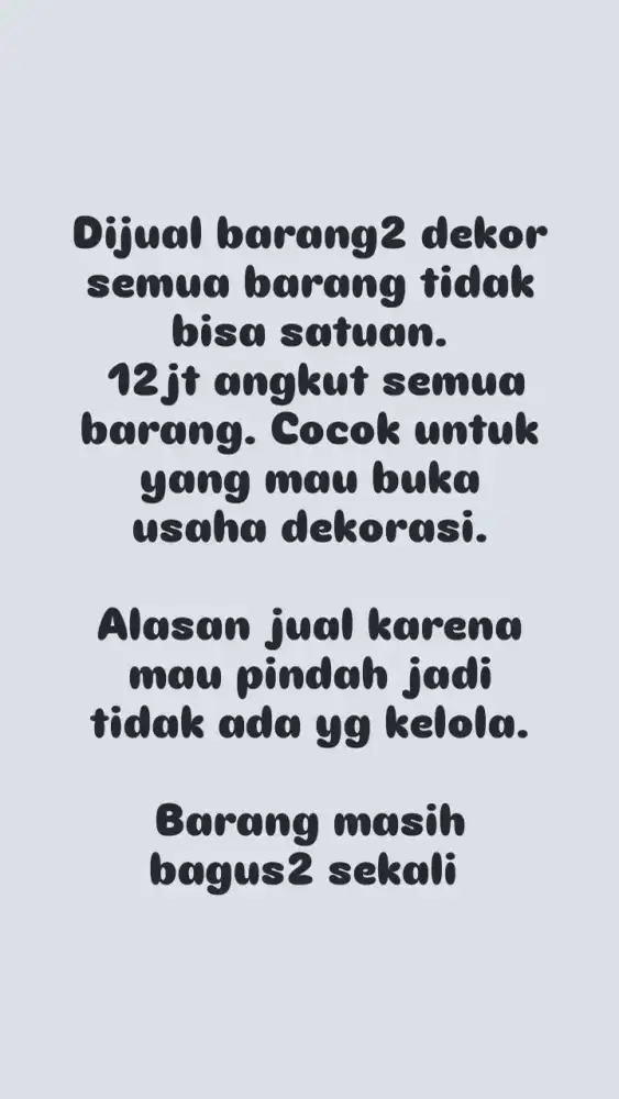 Dijual semua alat dekor yang ada pada gambar