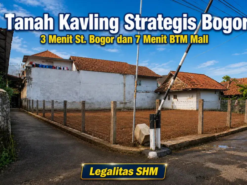 Dijual Tanah Kavling Murah 3 Menit St. Bogor.