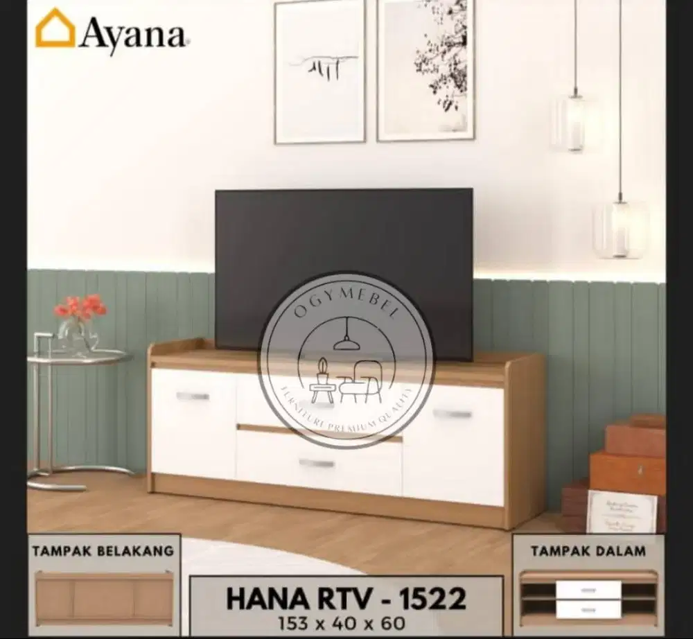 READY MEJA TV/RAK TV 65 INCHI TERLARIS