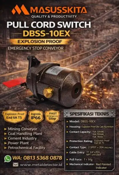 JUAL - Pull Cord Switch DBSS-10EX Explosion Proof