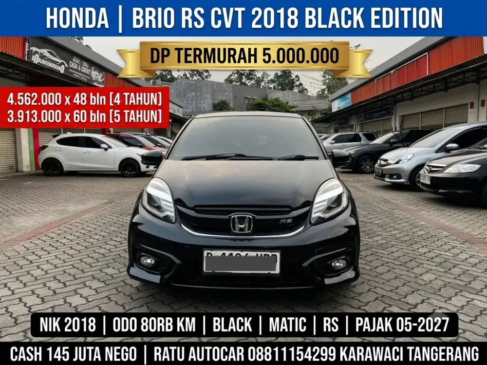DP PROMO 5JT BRIO RS CVT 2018 BLACK EDITION