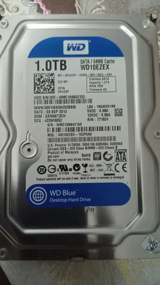 Harddisk 1 TB wd blue